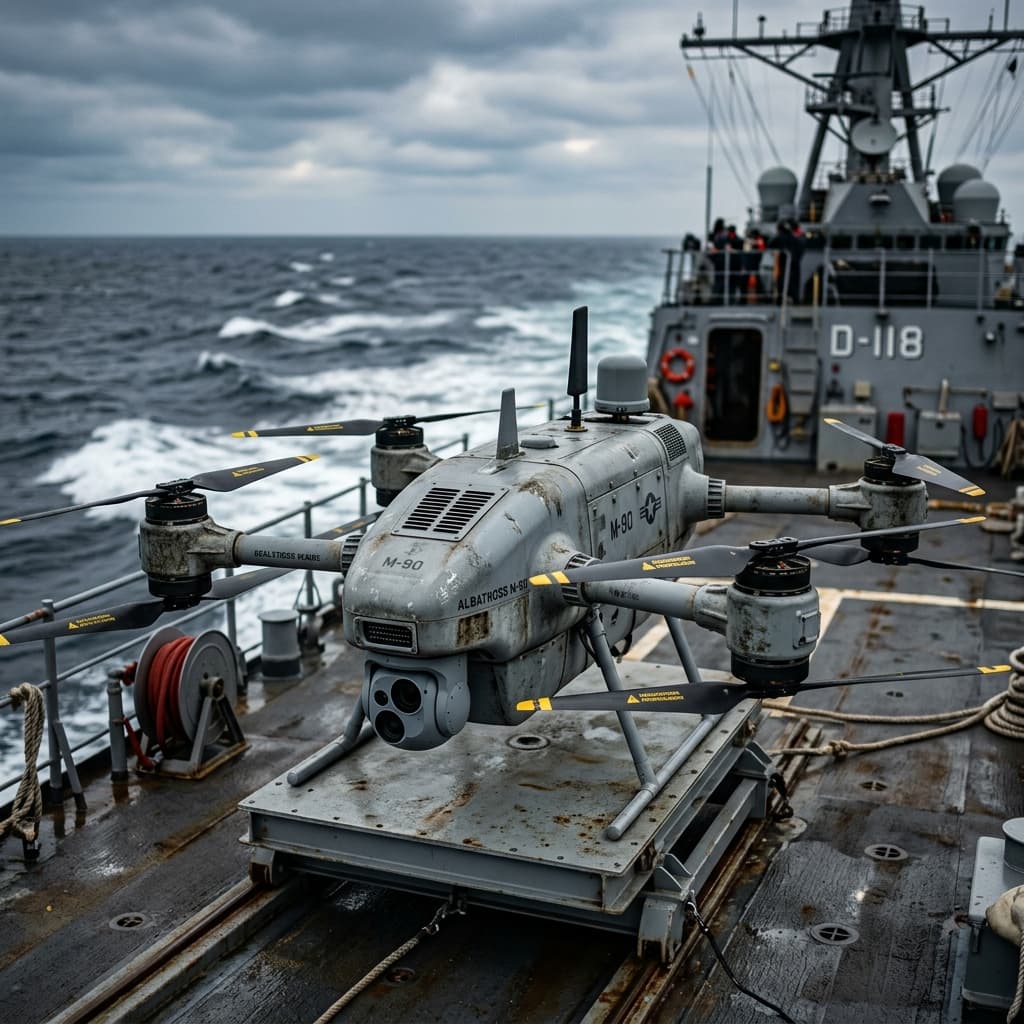 Corrosion resistant naval maritime UAV on vessel deck