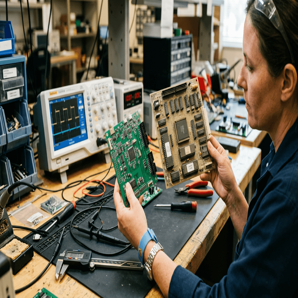 Engineers designing massive sheer drop in replacement specific form fit analog logic boards substituting absolute unavailable legacy hardware