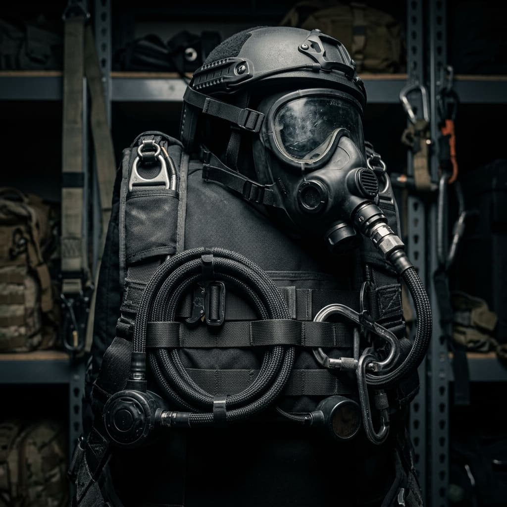 High altitude stealth insertion oxygen integrated parachute harness