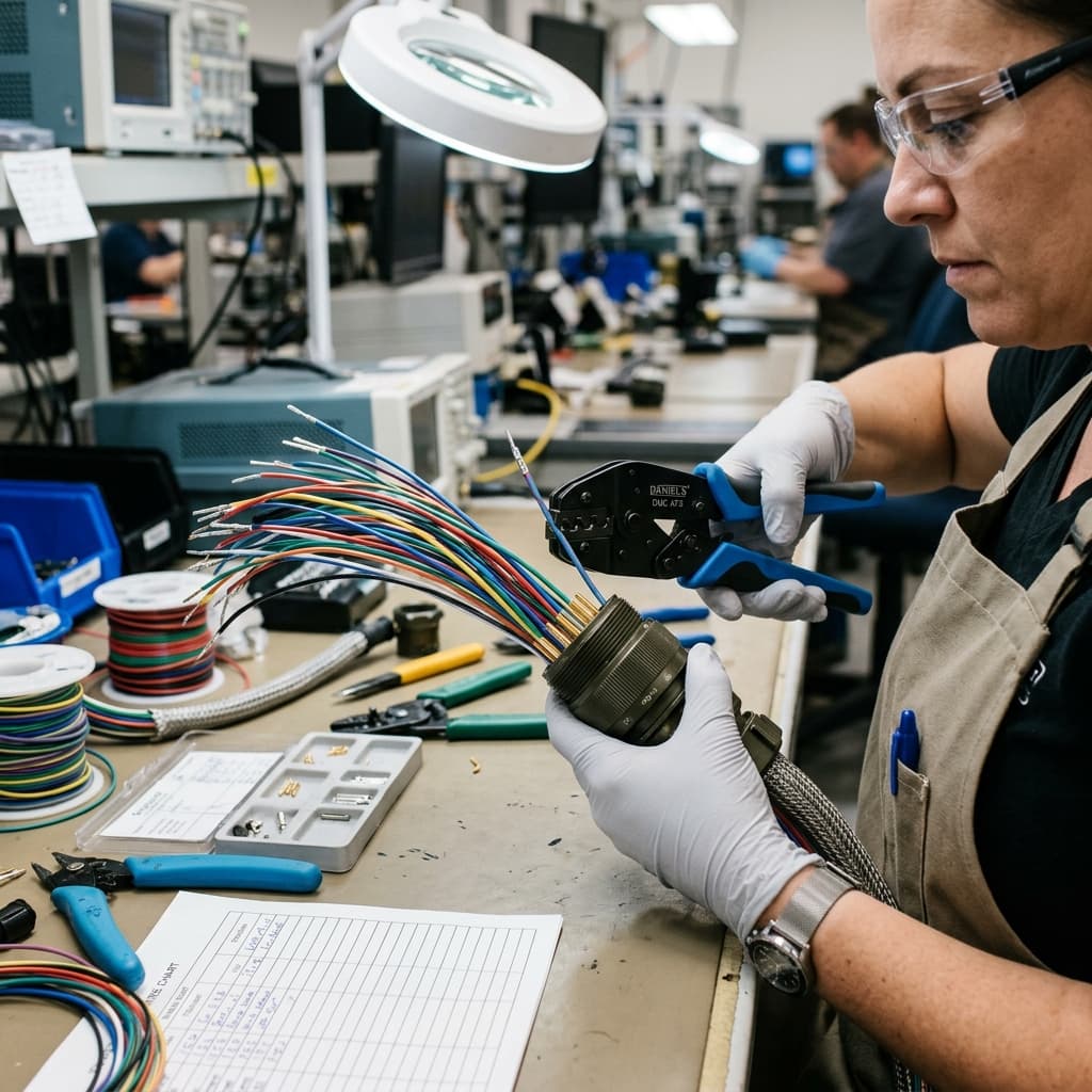 Detailed view of a high-performance electrical connector explicitly rated for extreme environments