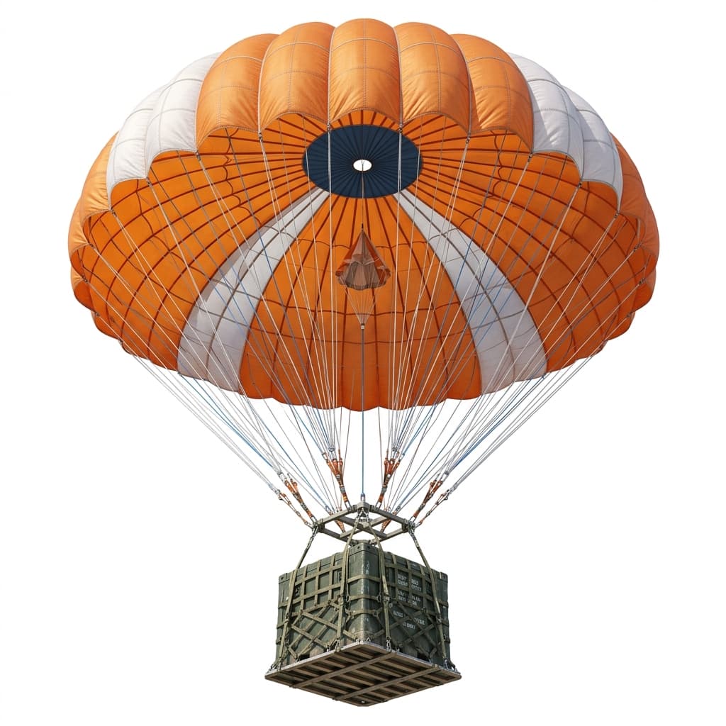 Heavy cargo airdrop parachute cutout
