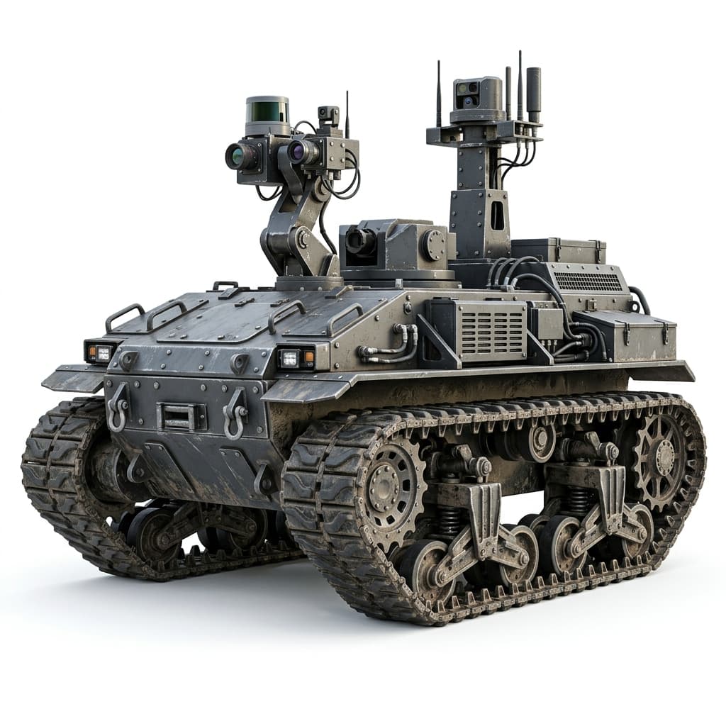 Unmanned ground vehicle robotic tank cutout